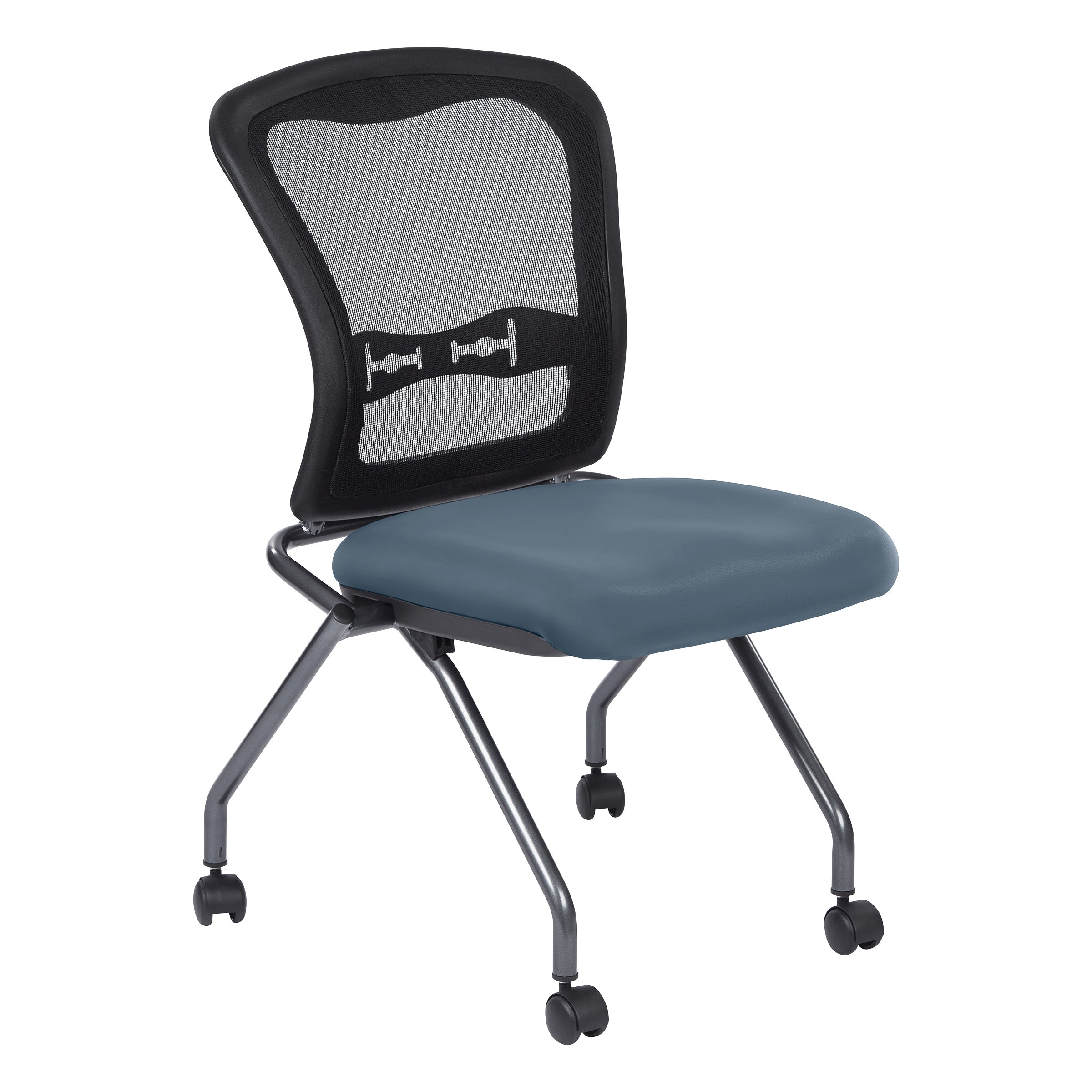 Deluxe Armless Folding Chair With ProGrid® Back